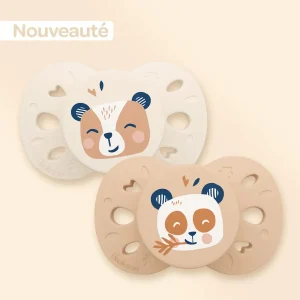 Lot de 2 sucettes anatomiques animaux