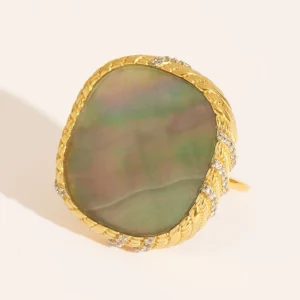 Bague Dona - Nacre Grise
