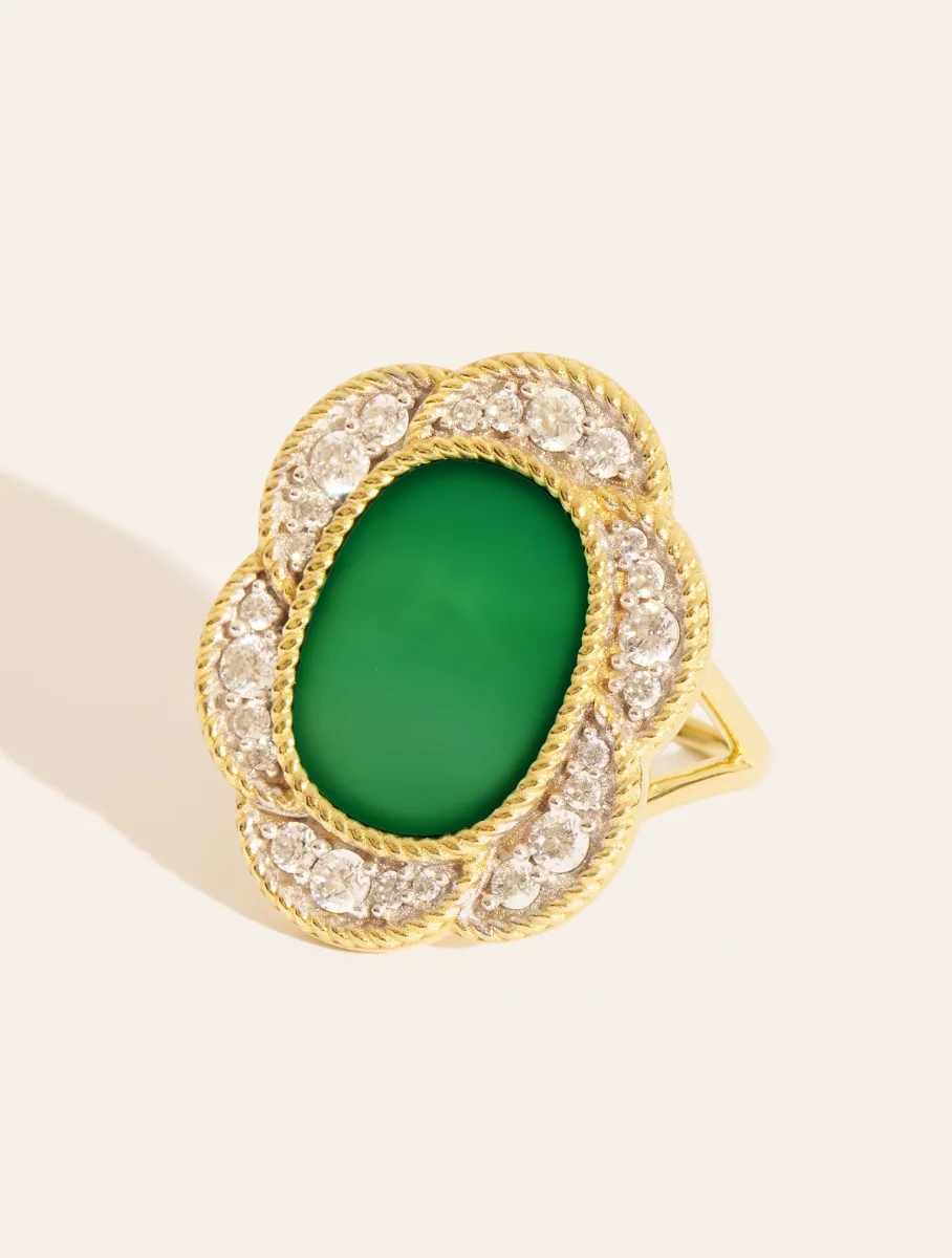 Bague Esmée - Onyx Vert