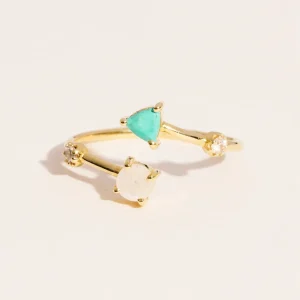 Bague Galia - Turquoise et Pierre de Lune