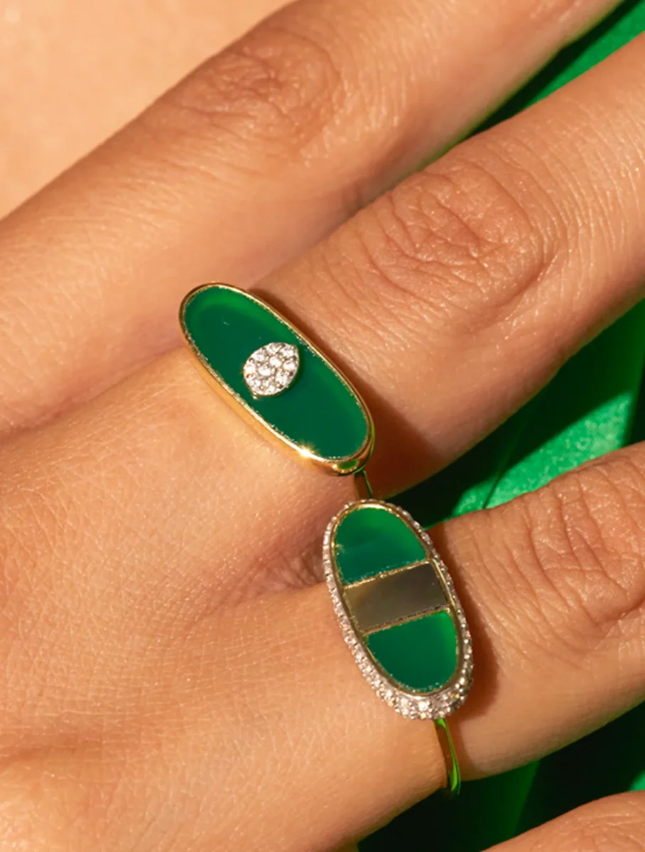 Bague Izy 2 - Onyx Vert – Image 4