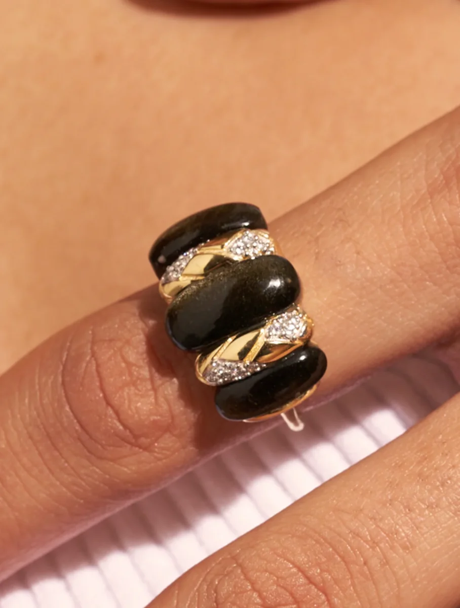 Bague Oro - Obsidienne – Image 3