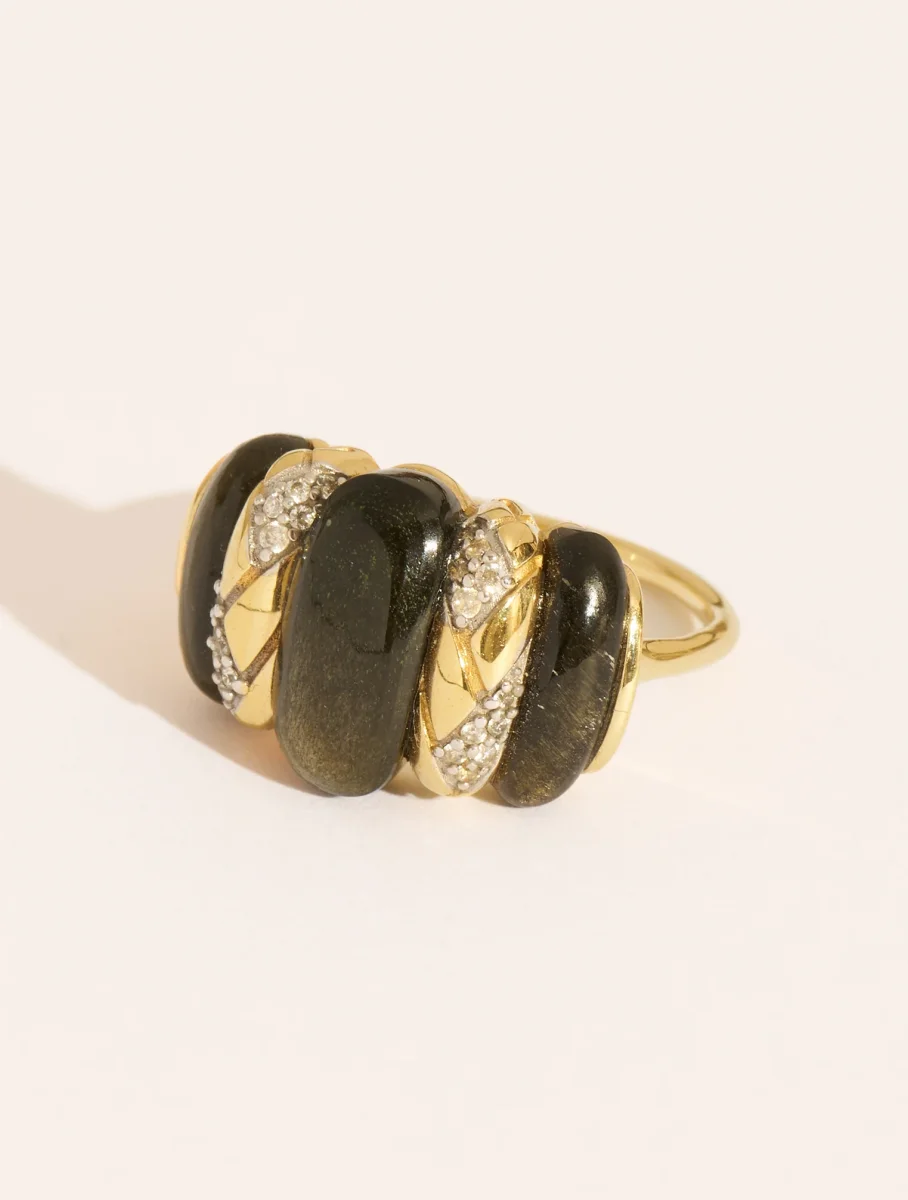 Bague Oro - Obsidienne