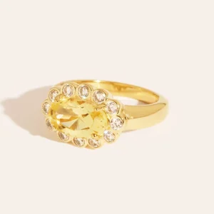 Pinky ring jaune - Soleil sauvage II