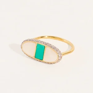Bague Izy 1 - Nacre / Turquoise