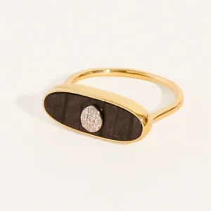 Bague Izy 2 - Onyx Texturé