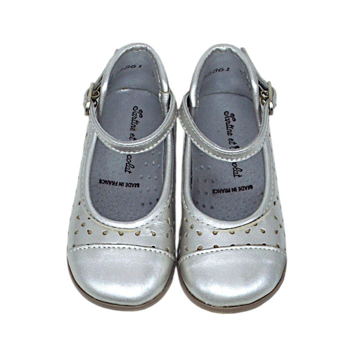Babies bébé fille en cuir - Argenté – Image 2
