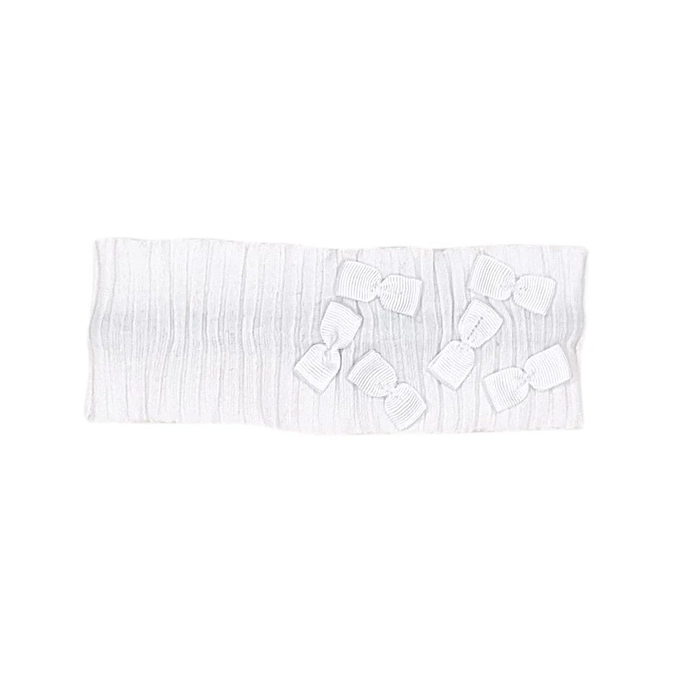Bandeau bébé fille à nœuds - Blanc