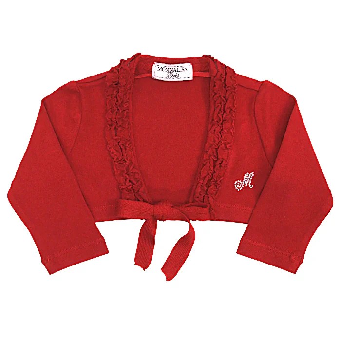 Boléro bébé fille M en strass - Rouge