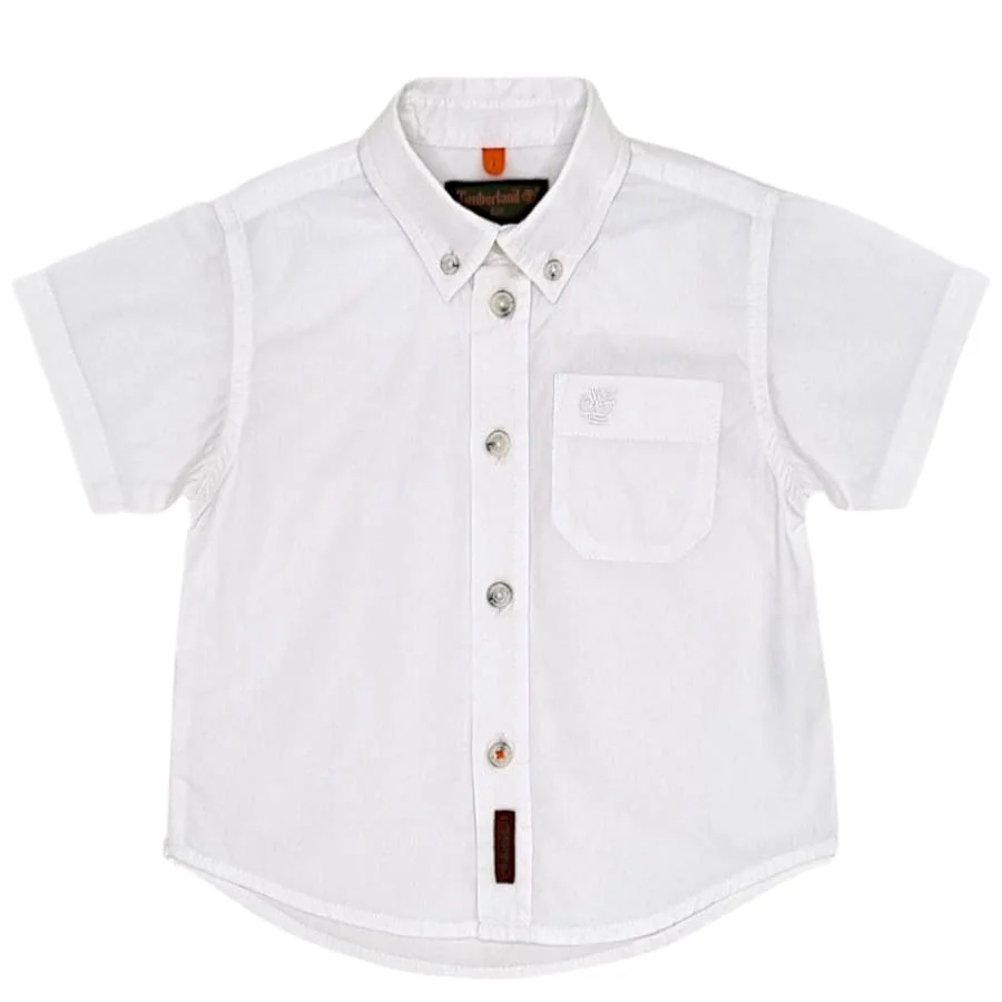 Chemise manches courtes bébé garçon en coton - Blanc