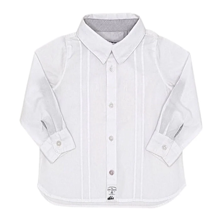 Chemise bébé garçon brodée au dos - Blanc – Image 2
