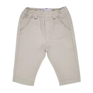 Pantalon bébé garçon en coton uni - Beige