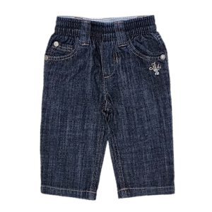 Pantalon bébé garçon en denim de coton - Bleu brut