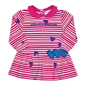 Robe bébé fille à cœurs - Rose/bleu