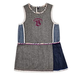 Robe bébé fille motif chevrons - Marron