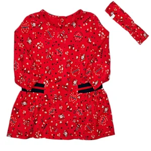 Robe bébé fille avec bandeau - Rouge