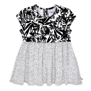Robe bébé fille imprimée - Noir/blanc