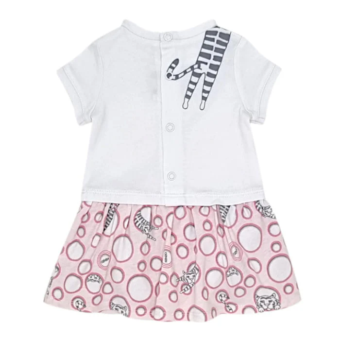 Robe bébé fille motif tigre - Blanc/rose – Image 3