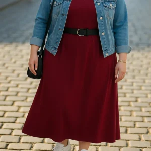 Robe Bretelles Bordeaux | TU 38-56