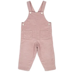 Salopette bébé fille en velours côtelé - Rose