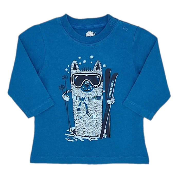 T-shirt bébé garçon motif loup en coton - Bleu – Image 2